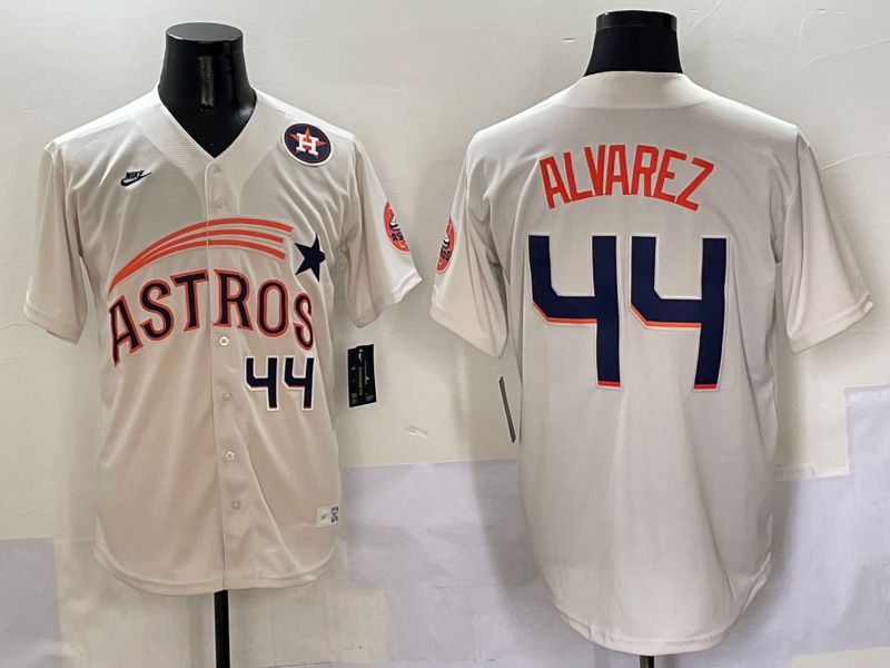 Men Houston Astros #44 Alvarez Cream Five generations Joint Name 2025 Nike MLB Jersey style 6